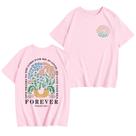 Camiseta Fkatuzi Girls Christian Jesus para crianças de algodão rosa 13-14Y