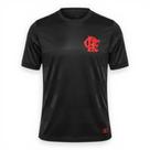 Camiseta Flamengo Jacquard Preta Listrada Logo Tpu Premium -