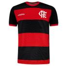 Camiseta Flamengo Listrada Vermelho Preto Masculina
