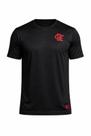 Camiseta flamengo poliamida com logo gel vermelho masculino -