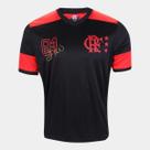 Camiseta Flamengo Retrô Zico Masculina - Preto e Vermelho