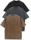 Camiseta Flygo Acid Washed Oversize, pacote com 3 unidades para meninos e meninas