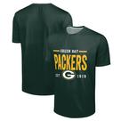 Camiseta FOCO Packers Verde Desgastada de Rendimiento con Cuello Redondo