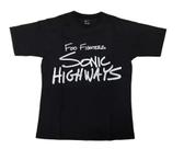 Camiseta Foo Fighters Turnê Sonic Highways Preto Blusa Adulto Banda de Rock Kopz010 BM