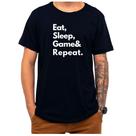 Camiseta Frase Gamer Comer Dormir Criativa Engraçada Camiseta Frase Gamer Comer Dormir Criativa Engraçada