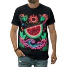 Camiseta Fruta Melancia Sabor Tropical Verão Divertida Camiseta Fruta Melancia Sabor Tropical Verão Divertida