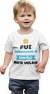 Camiseta Fui Promovido a Irmão Mais Velho Infantil Branca Camiseta Fui Promovido a Irmão Mais Velho Infantil Branca