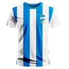 Camiseta Futebol Argentina Dry Fit Masculina Azul Branca Treino e Jogo Futsal