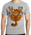 Camiseta Garfield arranhando Blusa criança infantil juvenil adulto camisa tamanhos