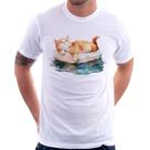Camiseta Gatinho Relaxando na Bóia - Foca na Moda