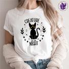 Camiseta Gato Preto Místico Criatura da Noite