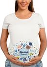 Camiseta Gestante Gravida Divertida Menino Chegando Bebe Branca Camiseta Gestante Gravida Divertida Menino Chegando Bebe Branca