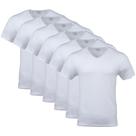Camiseta Gildan com decote em V para homens G1103 branca tamanho M (pacote com 6)