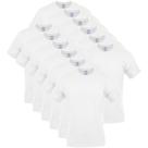 Camiseta Gildan Crew para homens G1100 de algodão branco, pacote com 12 unidades grandes