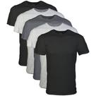 Camiseta Gildan Crew para homens G1100 preta/cinza esportiva/carvão S