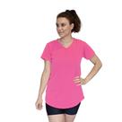 Camiseta Ginástica Academia Poliamida Dry Fit Gola V seca fácil PINA