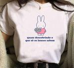 Camiseta Girly Miffy Quase Descobrindo O Que Os Loucos Sabem