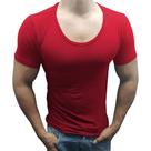 Camiseta Gola Canoa Básica Slim Lisa Manga Curta