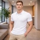 Camiseta Gola Polo Masculina Varias Cores Algodão Confort