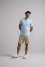 Camiseta Gola Portuguesa Malha Premium Slim Fit - Azul Ceu Camiseta Gola Portuguesa Malha Premium Slim Fit - Azul Ceu