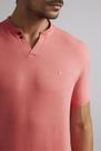 Camiseta Gola Portuguesa Malha Premium Slim Fit - Rosa Salmão Camiseta Gola Portuguesa Malha Premium Slim Fit - Rosa Salmão