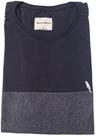 Camiseta gola redonda recorte cores preto e chumbo Coleção Elegance Arara