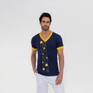 Camiseta Gola Retilínea Geométrica Marinho Camiseta Gola Retilínea Geométrica Marinho