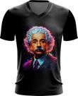 Camiseta Gola V Albert Einstein Físico Brilhante Gênio 4
