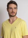 Camiseta Gola V Aleatory Básica Amarela