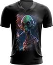 Camiseta Gola V Alien ET Fumando Alienígena 2 Camiseta Gola V Alien ET Fumando Alienígena 2