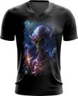 Camiseta Gola V Alien ET Fumando Alienígena 4
