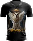 Camiseta Gola V Anjo Canino Cão Angelical 2