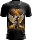 Camiseta Gola V Anjo Canino Cão Angelical 3