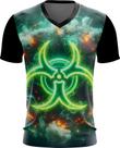 Camiseta Gola V Biohazard Perigo Biológico Stay Away 3