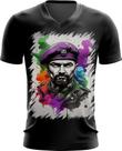 Camiseta Gola V Boina Roxa Soldado Batalhão 7
