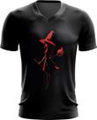 Camiseta Gola V Bruxa Halloween Vermelha 5