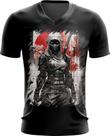 Camiseta Gola V Ciborgue Ninja Robô Espreita 14