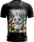 Camiseta Gola V Coelhinho da Páscoa Traço Infantil 10 Camiseta Gola V Coelhinho da Páscoa Traço Infantil 10