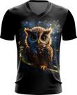 Camiseta Gola V Coruja Ave Rapina Noturna Sabedoria 7