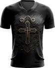 Camiseta Gola V da Cruz de Jesus Igreja Fé 4