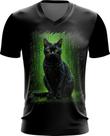 Camiseta Gola V de Gato Oráculo Hacker Binário Mat 6 Camiseta Gola V de Gato Oráculo Hacker Binário Mat 6