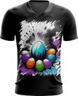 Camiseta Gola V de Ovos de Páscoa Artísticos 3
