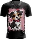 Camiseta Gola V Dia dos Namorados Cachorrinho 18 Camiseta Gola V Dia dos Namorados Cachorrinho 18