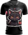 Camiseta Gola V Dia dos Namorados Gatinho 10