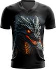 Camiseta Gola V Dragão Dragon Chamas Infernal Fogo 5