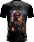 Camiseta Gola V Elfa Linda na Floresta Mágica 7