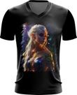 Camiseta Gola V Elfa Linda na Floresta Mágica 8