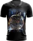 Camiseta Gola V Maçã Musical de Cristal 8