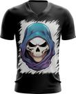 Camiseta Gola V Máscara de Caveira Estilosa 5