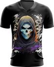 Camiseta Gola V Máscara de Fantasma Ghost 1 Camiseta Gola V Máscara de Fantasma Ghost 1